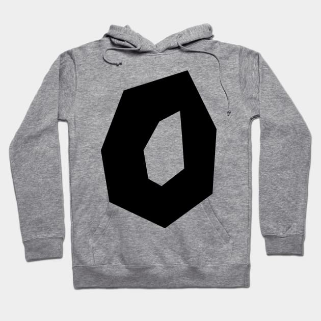 Polygon black Hoodie by byLia